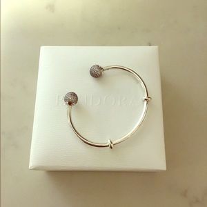 Pandora Moments Open Pavé Bangle